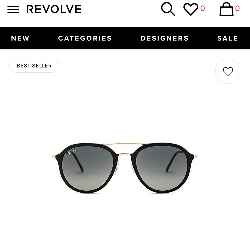 Ray-Ban Black & Gold sunglasses